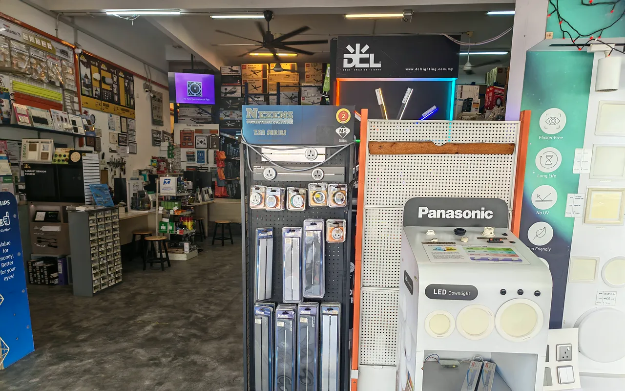 Inside D-One Electrical: Nezens power track, the DCL lighting sign and Panasonic LED downlights