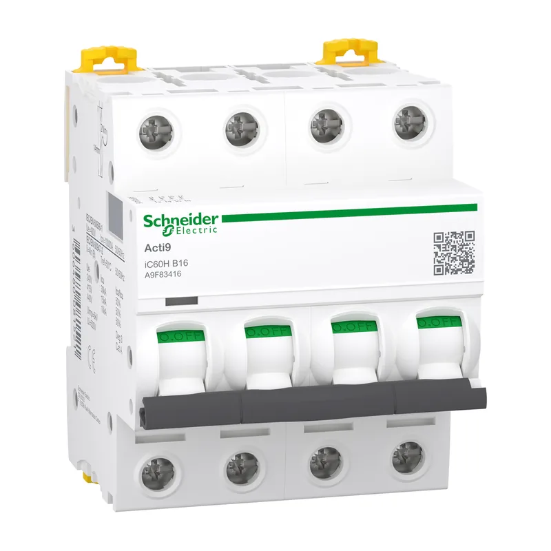 Schneider Electric Acti9 iC60H Miniature Circuit Breaker (MCB) 4P, 1 to 63 A