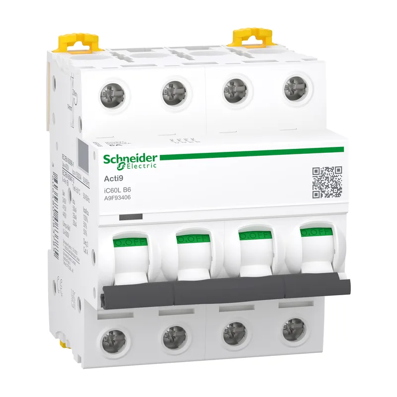 Schneider Electric Acti9 iC60L Miniature Circuit Breaker (MCB) 4P, 1 to 63 A