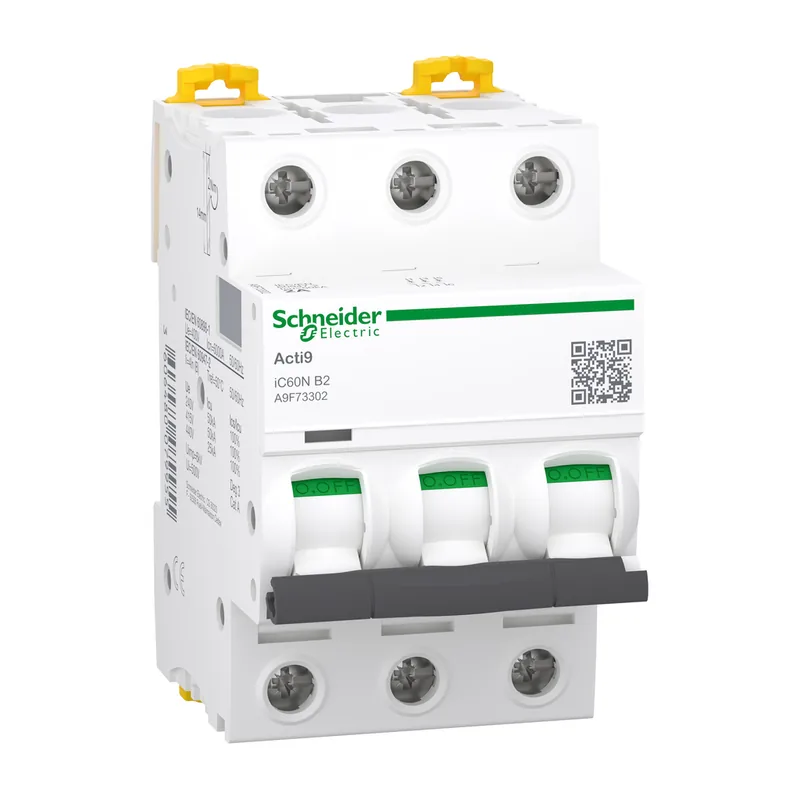 Schneider Electric Acti9 iC60N Miniature Circuit Breaker (MCB) 3P, 0.5 to 63 A