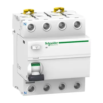 Schneider Electric Acti9 iID Residual Current Circuit Breaker (RCCB) 4P, 25 to 100 A