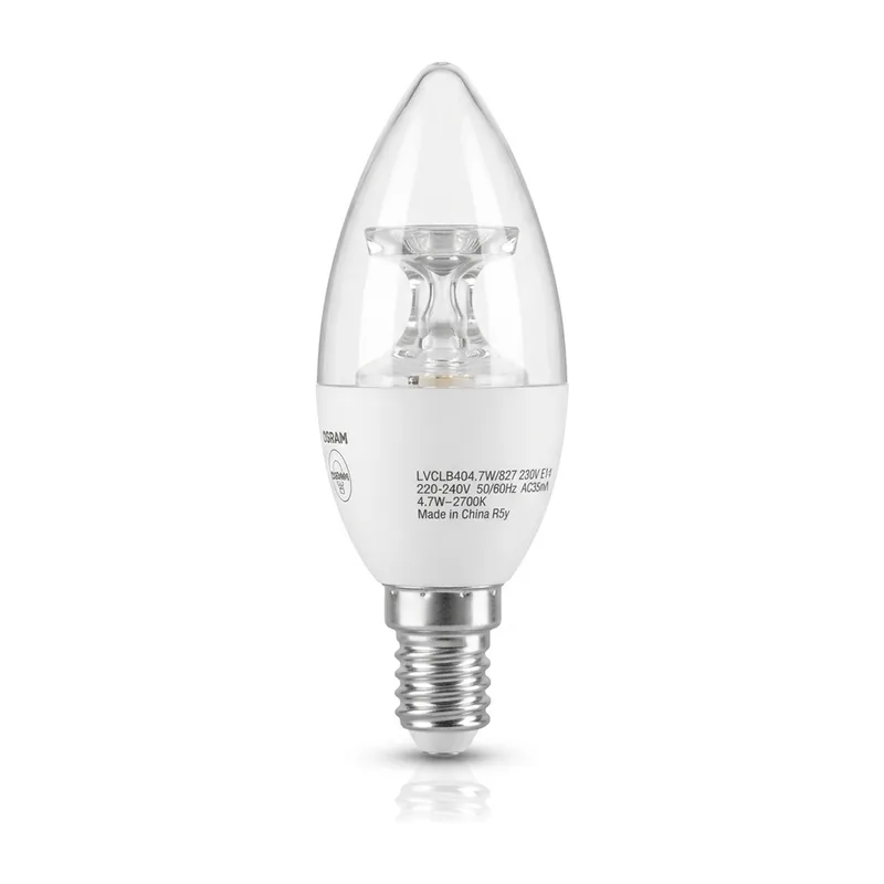 Osram LED Value Classic B Candle 4.7W, Clear