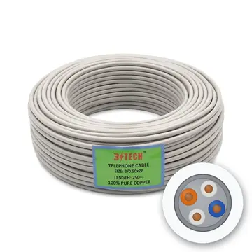 3S Tech Telephone Cable, 2/0.50 mm, 2 Pair