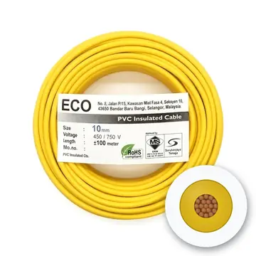 ECO PVC Insulated Cable, 10 mm², Single Core