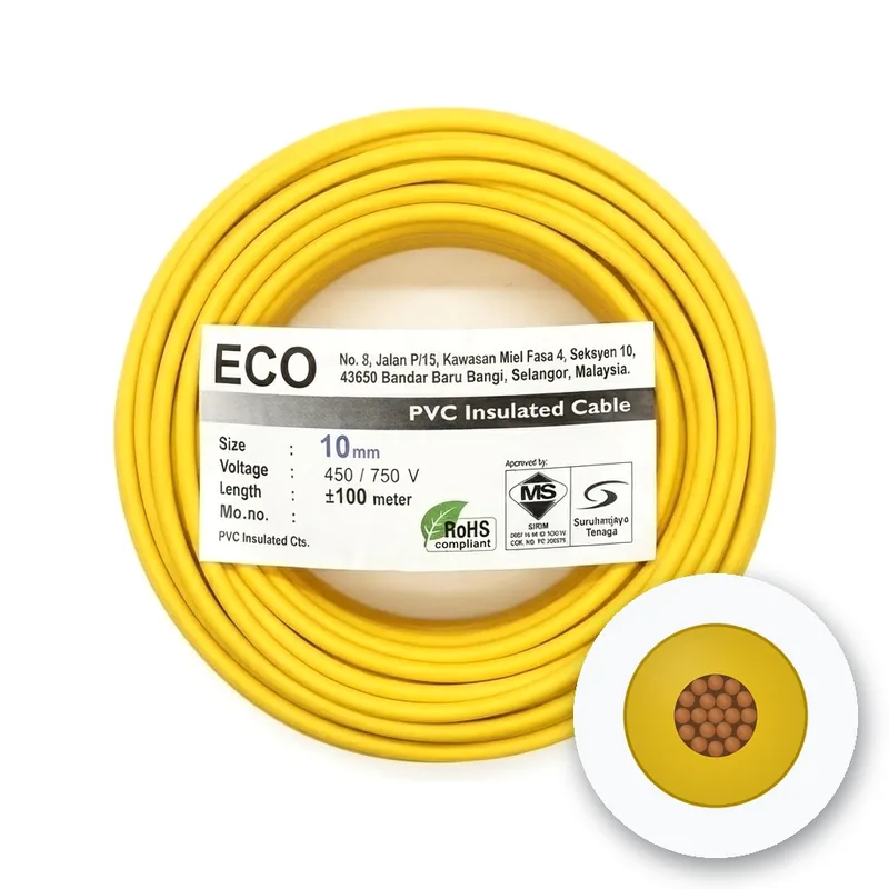ECO PVC Insulated Cable, 10 mm², Single Core