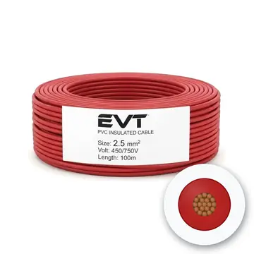 EVT PVC Insulated Cable, 2.5 mm², Single Core