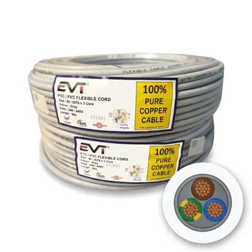 EVT PVC Flexible Cord, 3 Core