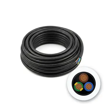 Yogawa TRS Tough Rubber Sheathed Cable, 3 Core