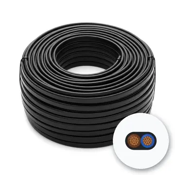 Tonn Twin Flat PVC Sheathed Cable, 2 Core