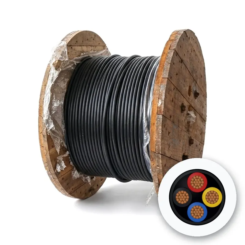 Tai Sin XLPE Insulated PVC Sheathed Power Cable, 4 Core, Copper