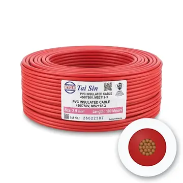 Tai Sin PVC Insulated Cable, 2.5 mm², Single Core