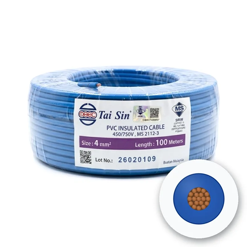 Tai Sin PVC Insulated Cable, 4 mm², Single Core