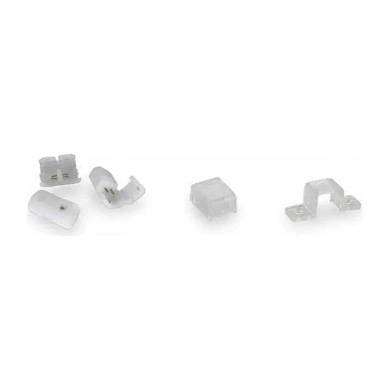 DCL 240V COB Strip Accessories: Plug, Power Core, Joint, End Cap, Clip