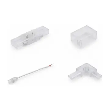 DCL IP65 COB Strip Accessories 8 mm, 2 Pin (joint, DC cord, L joint, end cap)