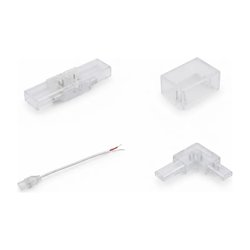 DCL IP65 COB Strip Accessories 8 mm, 2 Pin (joint, DC cord, L joint, end cap)