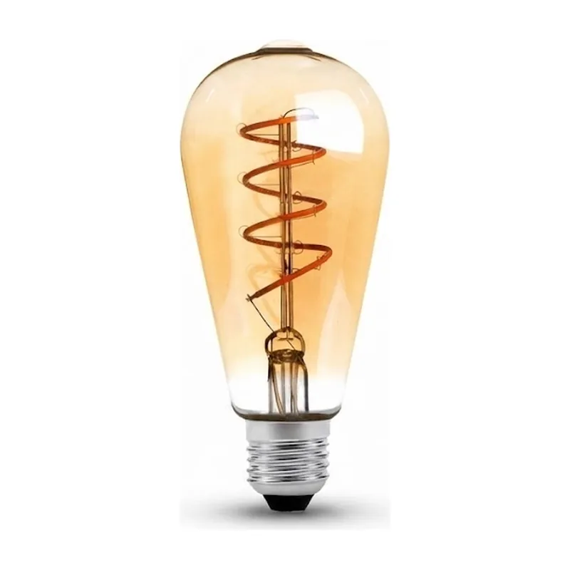 DCL Dimmable Amber LED Filament Bulb ST64 6W E27