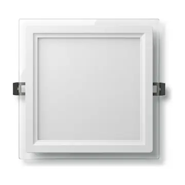 Auroric LED Downlight Square, Glass Rim