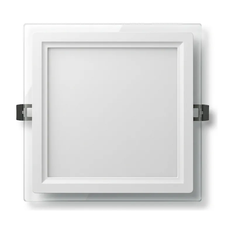 Auroric LED Downlight Square, Glass Rim