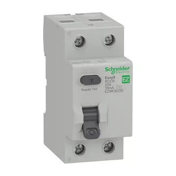 Schneider Electric Easy9 Residual Current Circuit Breaker (RCCB), 2P to 4P, 25 to 63 A