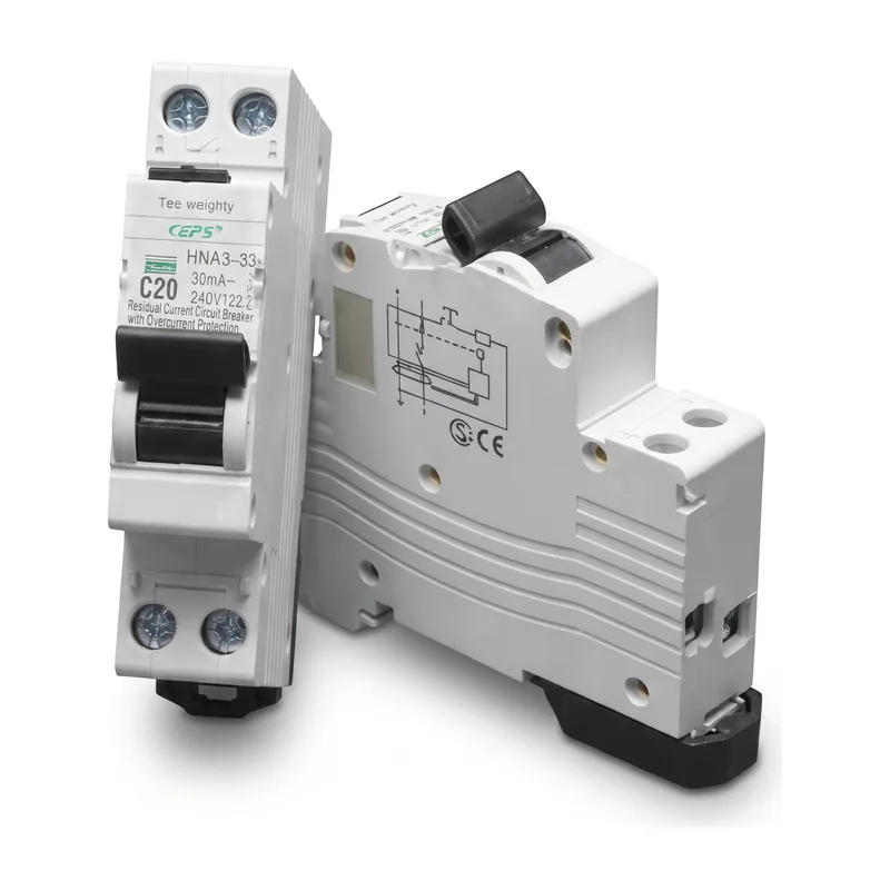 EPS (Utama Switchgear) HNA3LE-32 RCBO (earth leakage plus overcurrent), 1P+N, 6 A to 32 A
