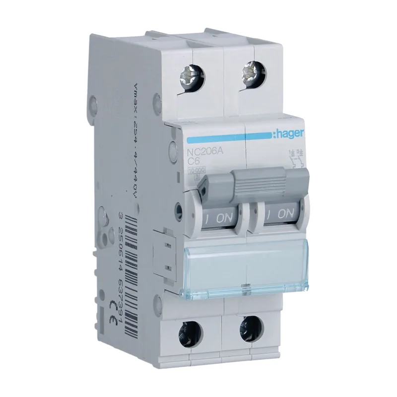 Hager Miniature Circuit Breaker (MCB) 10 kA 2P, 2 to 63 A