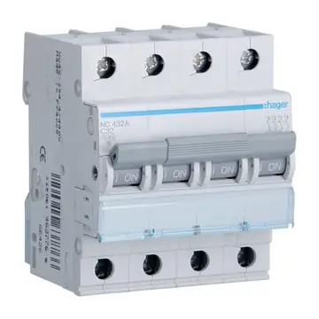 Hager Miniature Circuit Breaker (MCB) 10 kA 4P, 6 to 63 A