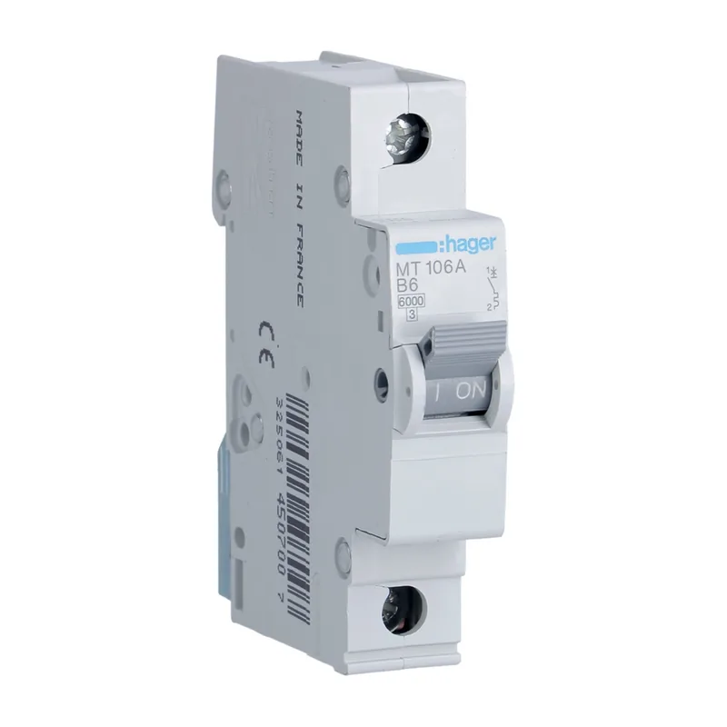Hager Miniature Circuit Breaker (MCB) 6 kA 1P, 6 to 63 A