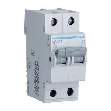 Hager Miniature Circuit Breaker (MCB) 6 kA 2P, 6 to 63 A