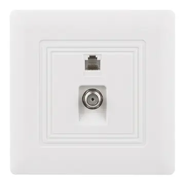 Hager Hager Muse TV, Telephone and Data Outlets