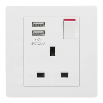 Hager Hager Muse Switched Sockets, 13A, 15A and USB
