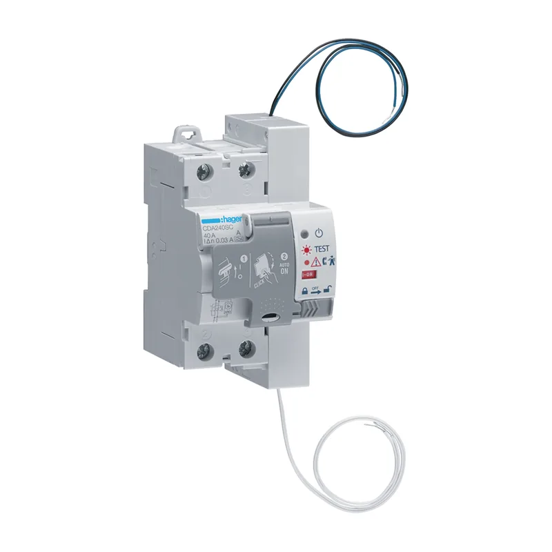 Hager RCCB with Auto Recloser 1P+N, 40 to 63 A