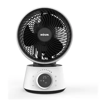 Houm C12W-DC Auto-Tilt Circulator Wall Fan, DC Motor, Touch Panel and Remote