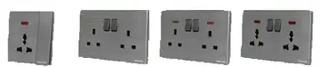 Megaman YTZ8 Switches and Sockets (Grey)