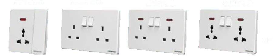 Megaman YTZ8 Switches and Sockets (White)