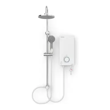 Panasonic V Series DH-3VP1MWR, 3.6 kW Instant Water Heater with DC Pump and Rain Shower Kit