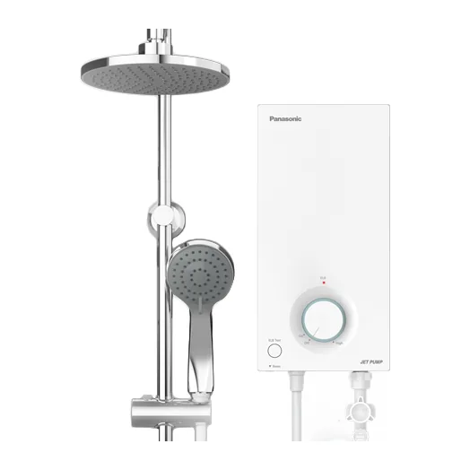 Panasonic V Series DH-3VS1MWR, 3.6 kW Instant Water Heater with Rain Shower Kit, Non-Pump
