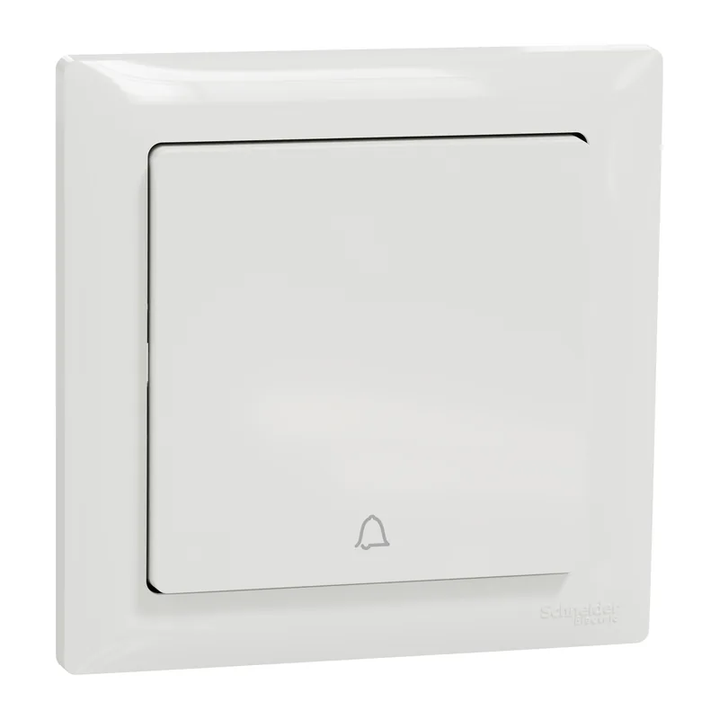 Schneider Electric Affle Plus Bell Press Switches, 10A, 1 Gang