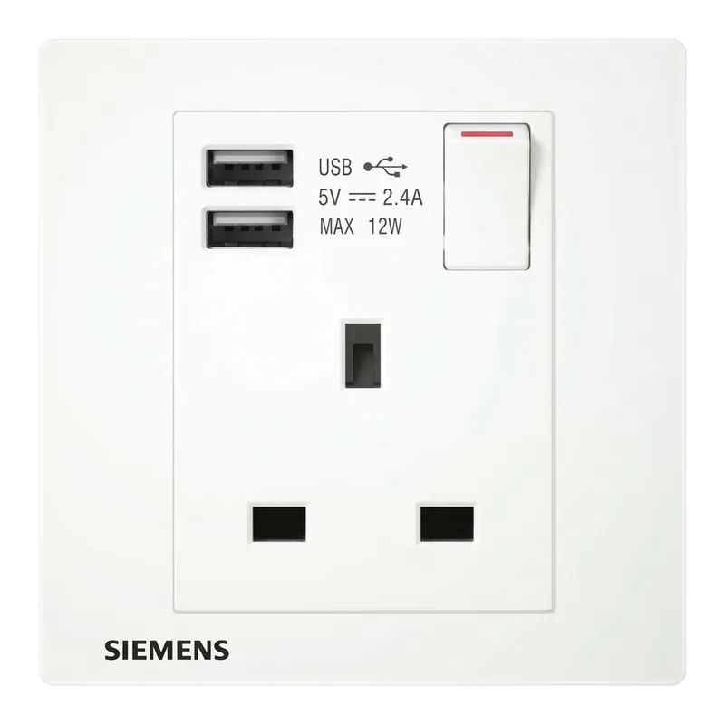 Siemens Siemens DELTA Relfa Sockets with USB and International Sockets