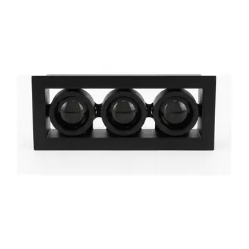 Sover Recess Eyeball Fitting, 3 Gang