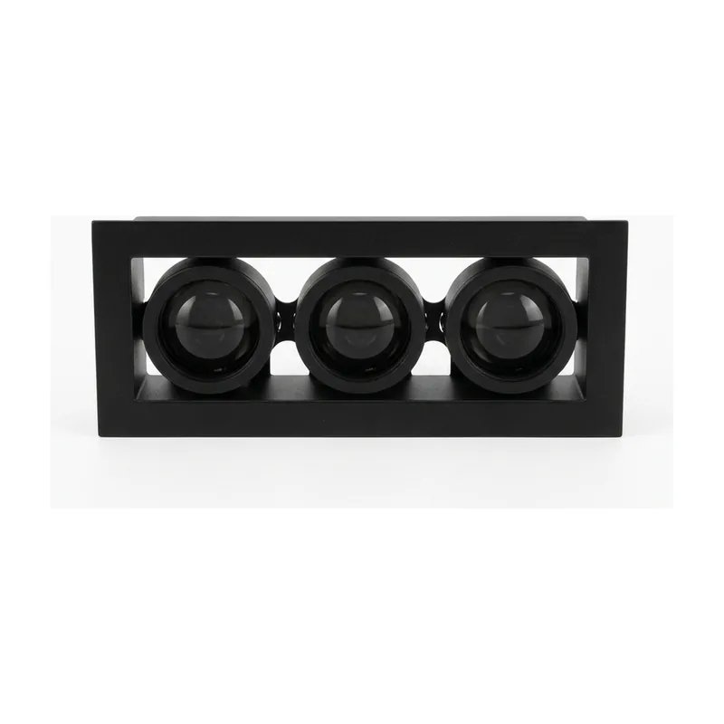 Sover Recess Eyeball Fitting, 3 Gang