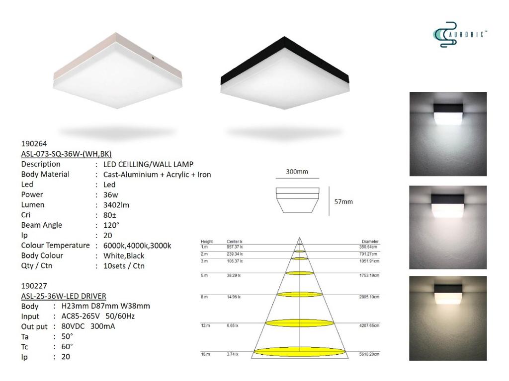 Auroric LED Lighting/ Wall Lamp Series - D-ONE ELECTRICAL SDN BHD